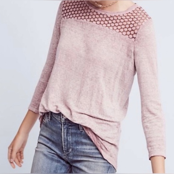 Akemi Kin Anthro Amis Crochet Lace Top - Picture 1 of 3